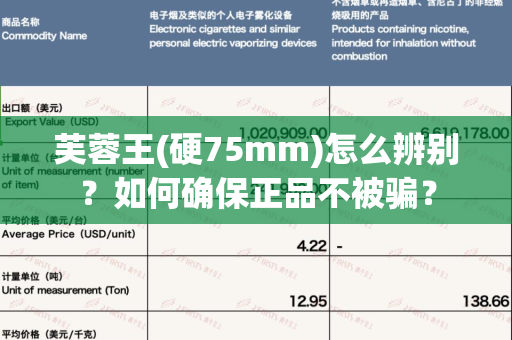 芙蓉王(硬75mm)怎么辨别？如何确保正品不被骗？